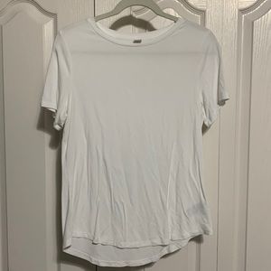 White stretchy top gap luxe material
